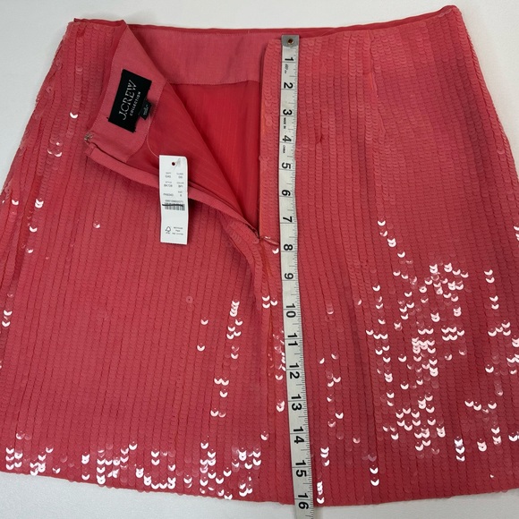 NWT J. Crew Collection Sequin Hot Pink Lined Mini Skirt Size 6 - Picture 3 of 9
